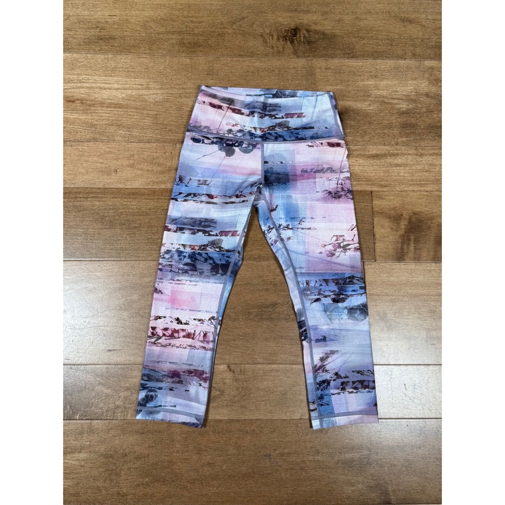 Lululemon Wunder Under Crop‎ High Rise Leggings Sunrise Silhouette Womens 6